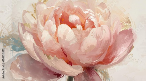 Dreamy Floral Composition with Gold and Silver Light Effects