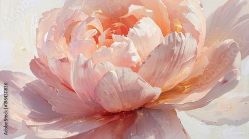 Dreamy Floral Composition with Gold and Silver Light Effects