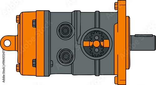 Hydraulic Gear Pump Component Icon