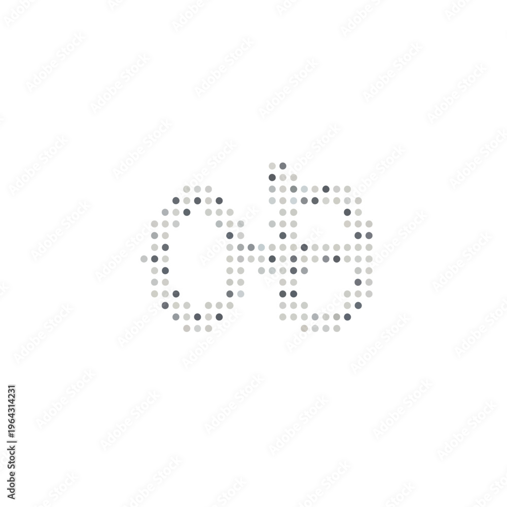 Fototapeta premium Abstract Geometric Pattern Forming Letters O G.
