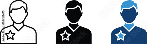 Three faceless police officers in different color schemes