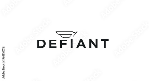 Defiant logo with abstract bowl symbol.