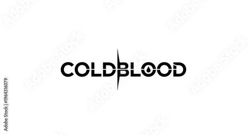 Cold Blood Text Logo Design.