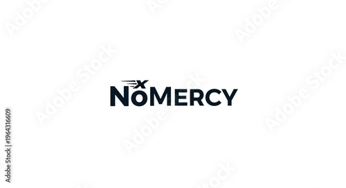 No Mercy Logo Design with Airplane Icon.