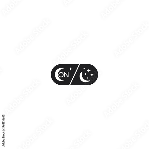 Toggle Switch Icon Representing Day and Night Modes.