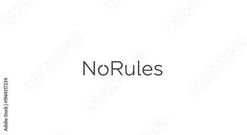 No Rules Text Graphic Design Concept.