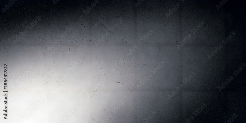 Fototapeta premium Grainy Soft White Gray Spotlight Glow Fade on Dark Grid Background – Ethereal Abstract Minimalist Fog Texture Backdrop