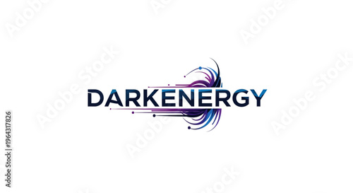 Dark Energy Abstract Swirl Logo Design.