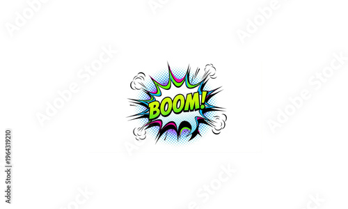 small vibrant comic speech bubble pop art icon