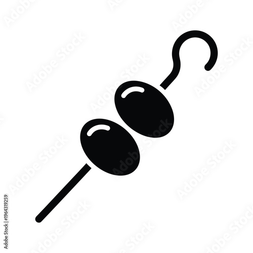 Black Olive Skewer Icon