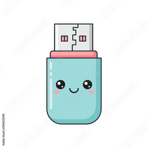 Cute cartoon USB flash drive device.
