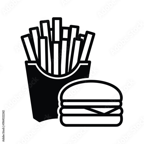 Burger and Fries Icon