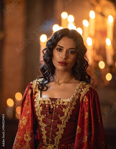 Renaissance Beauty - A Portrait of Elegance and Grace.