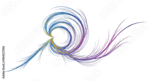 Abstract Swirl of Colorful Streaks, Dynamic Flow, Artistic Design