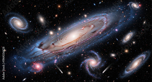 Spiral Galaxy in Deep Space.
