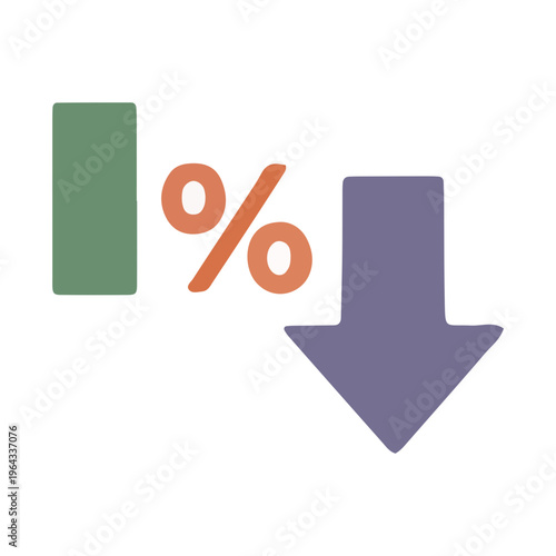Percentage Decrease Icon
