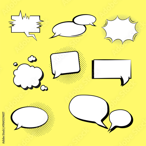 Speech Bubble Set – Comic Chat Boxes and Message Icons Collection
