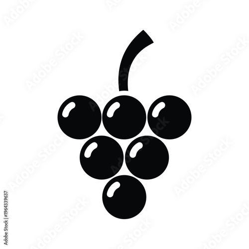 Simple Black Grape Icon