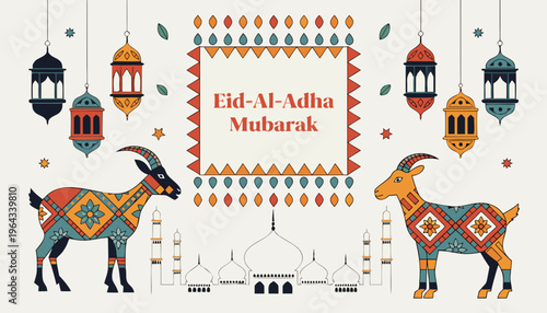 Traditional african masks and animal figures in vibrant colors