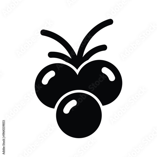 Black Berry Icon Vector Illustration