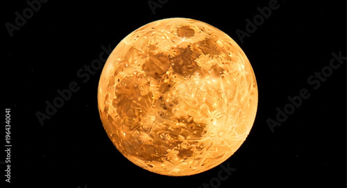 The Moon in Space Orbit.