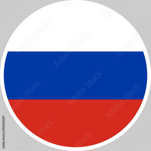 Free Download Russia National Flag Vector Illustration in Circle Shape, High Quality Design - GFXLoad