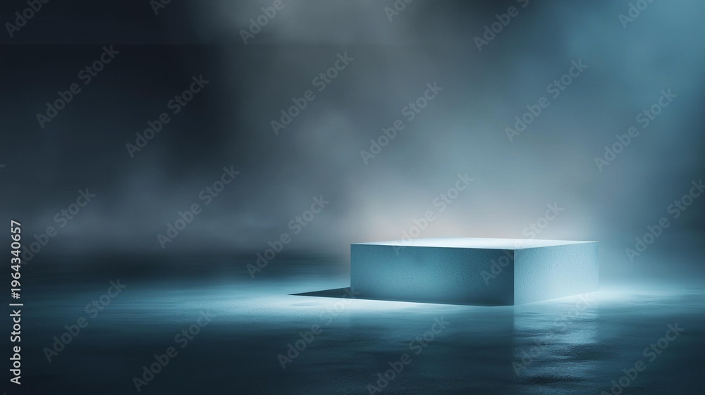 Obraz premium Risk Management Safe Zone Platform in Uncertain Space fog strategy safety