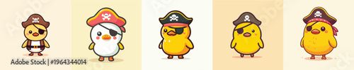 duck in a beautiful pirate costume