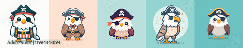 Foto eagle in a beautiful pirate costume