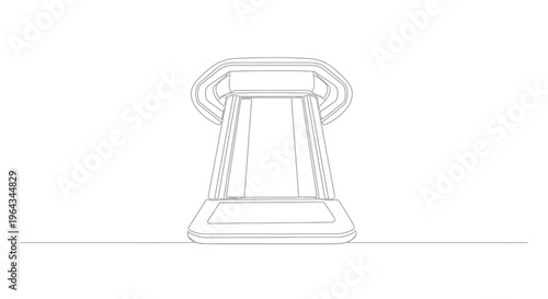 Treadmill line art, exercise machine, fitness equipment, workout, cardio, modern design