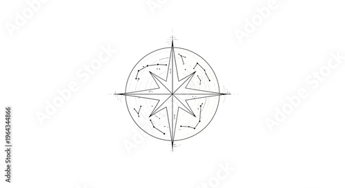 Compass Rose Star Chart