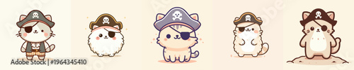 cat in a beautiful pirate costume