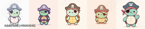 turtle in a beautiful pirate costume