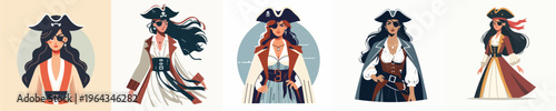 beautiful woman in pirate costume