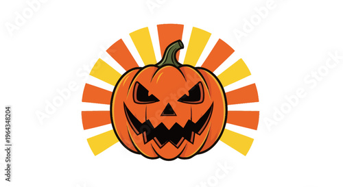 Halloween jack o lantern pumpkin face.