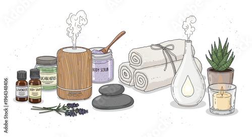 Aromatherapy spa products and accessories.