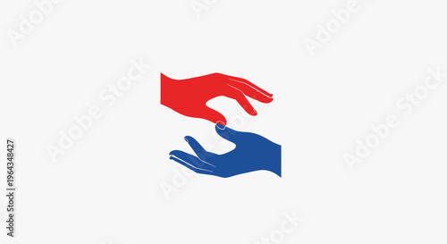 Two hands reaching out to each other.