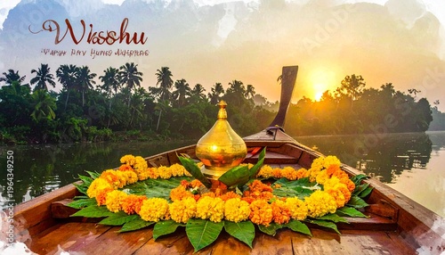 Decorated Boat for Vishu Festival