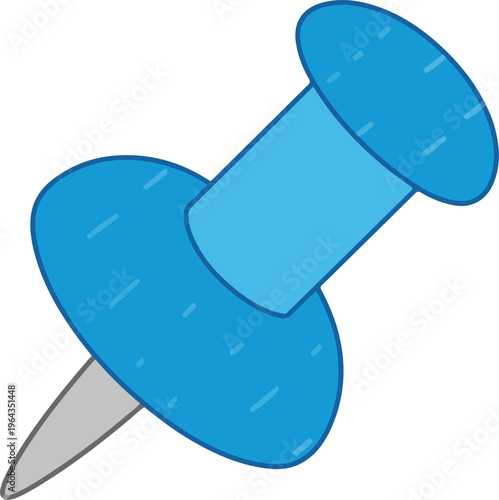 vector illustration of a push pin