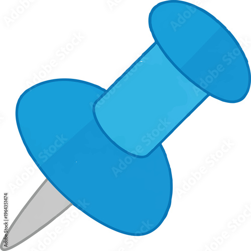 vector illustration of push pin