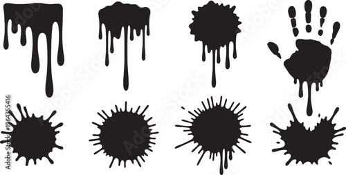 Blood Splatter and Drip Textures