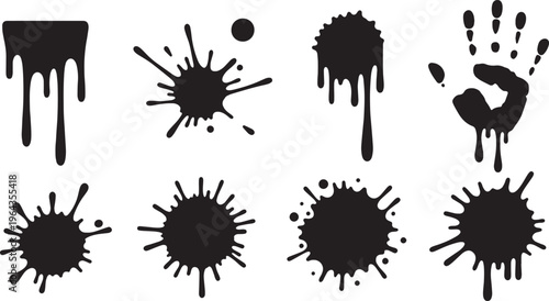 Blood Splatter and Drip Textures