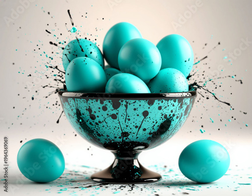 easter eggs in a vase