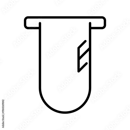 Swimming kickboard icon. Sports and swimming line symbol. Black and white.