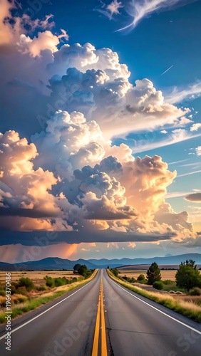 Road to the Sky - A Journey Through Clouds and Asphalt.