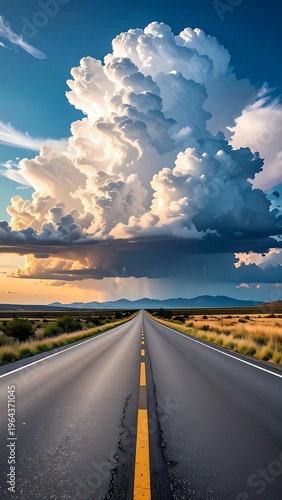 Road to the Horizon - A Journey Under a Dramatic Sky.
