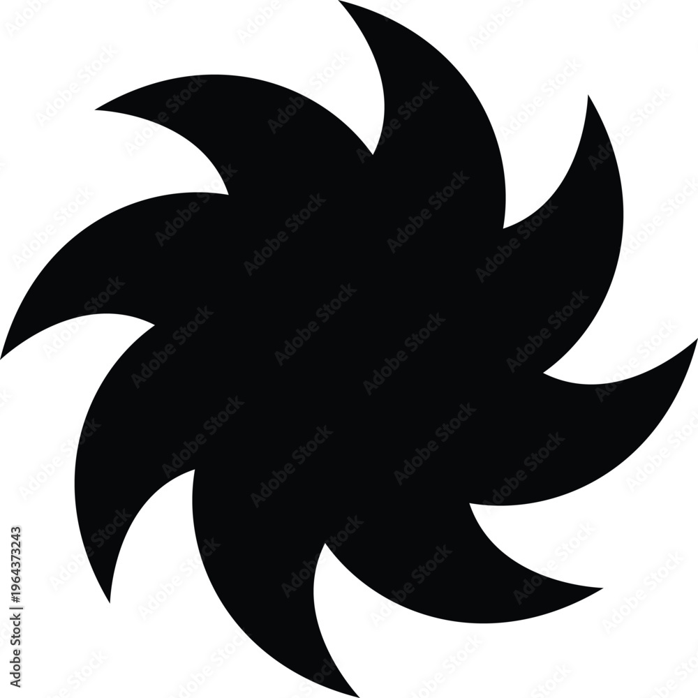 Obraz premium Black Spiral Star