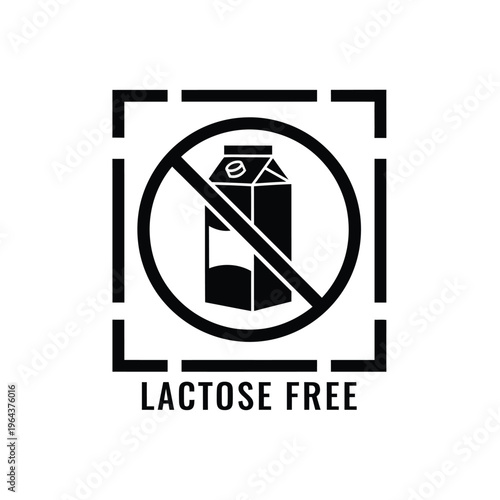 Lactose free illustration of vector icon symbol