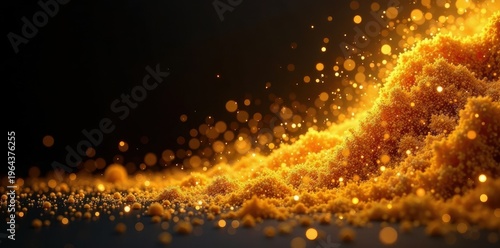 Wallpaper Mural Glittering gold dust particles suspended in air, glitter, shimmering Torontodigital.ca