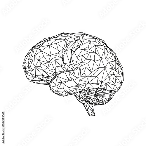 Abstract brain illustration with neural network connections